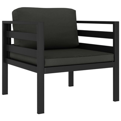 VidaXL Single Sofa with Cushions Aluminum Anthracite