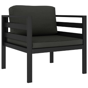 VidaXL Single Sofa with Cushions Aluminum Anthracite - 1 of 4