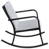 vidaXL Outdoor Rocking Chair with Comfortable Cushions, Weather-Resistant Black Poly Rattan Design, Powder-Coated Steel Frame, Ergonomic - 3 of 4