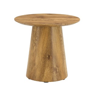Infurnic End Tables Natural Wood Grain Texture Sticker, Exquisite Wood Grain Surface, Flexible Matching Tabletop Design, Brown, 21.6"*21.6"*19.7" - 1 of 4