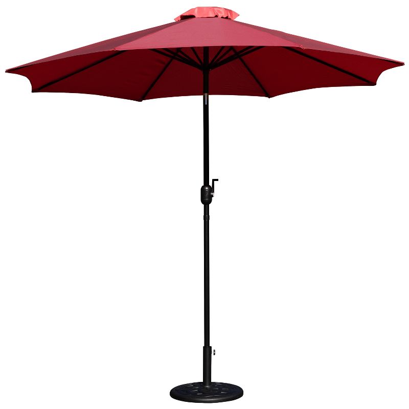 Flash Furniture Kona9 FT Round Umbrella with Crank and Tilt Function and Standing Umbrella Base, 1 of 12