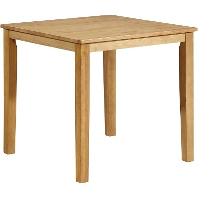 Kings Brand Furniture - Kurmer Square Solid Wood Dining Room Kitchen Table, Natural Oak