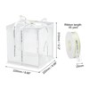 Unique Bargains 6 Pcs Birthday Parties Wedding Clear Tall Cake Box with Ribbon 1 Pc - 2 of 4