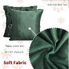 LISM 18"x 18" Christmas Tree Decorative Faux Fur Pillow Covers Set of 2 - 2 of 4
