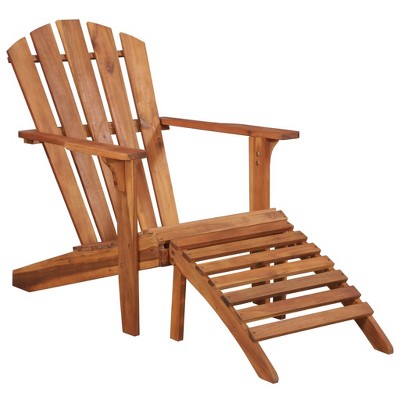vidaXL Garden Chair Brown Solid acacia wood Standard Foldable