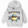 The Juniper Shop I'm Just Here For the Chicks Checkered Toddler Hoodie - 2 of 4