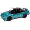 1991 Mitsubishi Eclipse GSX Tennessee Blue Metallic with Black Top "Import Legends" Series 1/64 Diecast Model Car by Auto World - 2 of 4