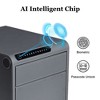 UNISOAR Biometric Fingerprint Jewelry Safe for Home , Leather Wrapped Safe Slide-Away Drawer, Digital Keypad & Fingerprint Lock - 2 of 4