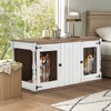 EROMMY Dog Crate Furniture For Small & Medium Dogs, Stylish Wood Dog Crate With Waterproof Top & Roman Columns, Dog Kennel End Table - 3 of 4