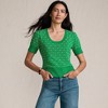 Lands' End Women's Fine Gauge Cotton Jacquard Scoop Neck Sweater - 4 of 4