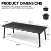 Crestlive Products Patio Outdoor Dining Table, Aluminum Frame with Umbrella Hole Outdoor Furniture Black - 3 of 4
