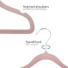 Elama Home 50 Piece Kids Non-Slip Velvet Cloths Hangers with Notched Shoulders - 4 of 4