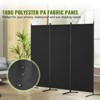 VEVOR Room Divider, 3 Panel Room Dividers and Folding Privacy Screens, Fabric Partition Room Dividers for Office, Bedroom, Dining Room, Black - 3 of 4