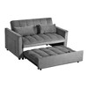 TUYOHW 3-in-1 Convertible Sleeper Sofa Bed,Modern Pull Out Couch with Adjustable Backrest & Storage Pockets,Velvet Loveseat for Living Room - 3 of 4