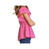 Women's Smocked Poplin Ruffle Top - umgee - 3 of 4