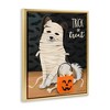 Stupell Industries Dog Wearing Mummy Costume Trick or Treat Halloween  Floating Frame Canvas Art - 2 of 4