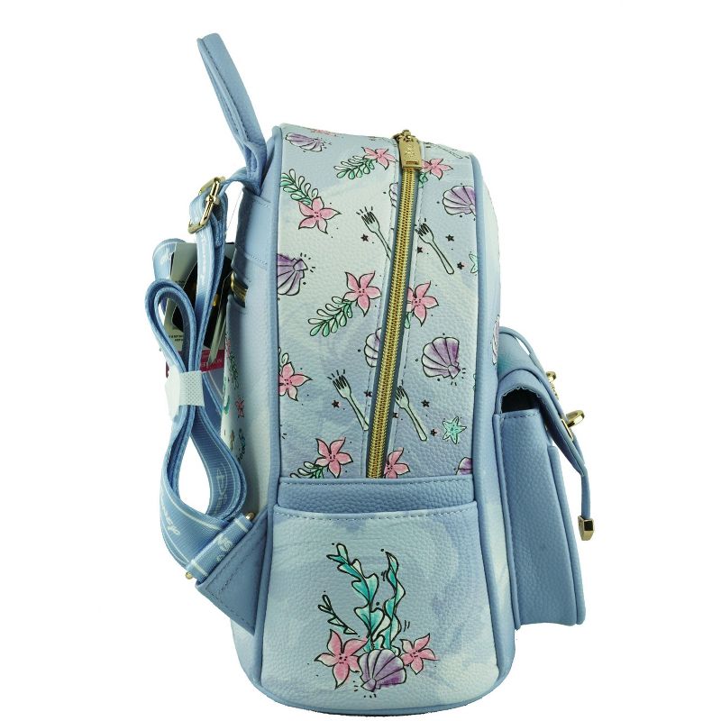 The Little Mermaid - Ariel WondaPop 11" Vegan Leather Fashion Mini Backpack, 4 of 8