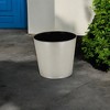 HomeRoots 9" Silver Recycled Plastic Indoor Outdoor Round Nursery Pot - 2 of 3