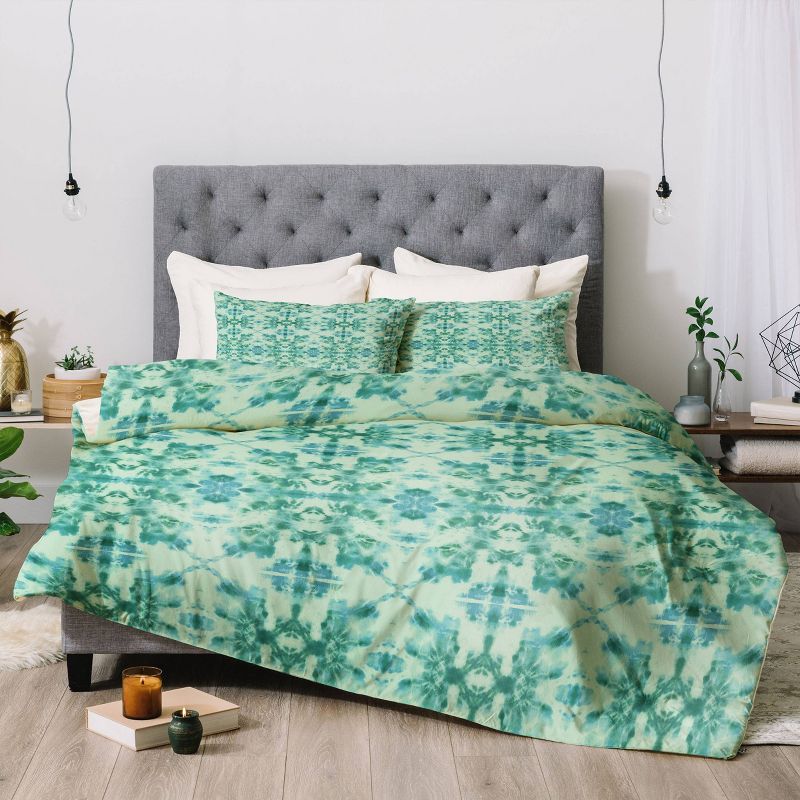 Schatzi Brown Bexeley Tie Dye Mint Comforter Set - Deny Designs, 3 of 8
