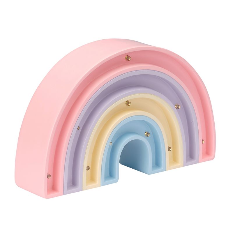 Bedtime Originals Rainbow Hearts Table Top Night Light Soft-Glow LED Lamp, 5 of 9