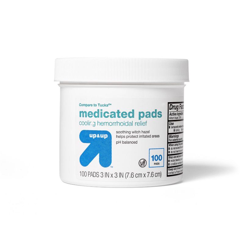 Medicated Hemorrhoidal Pads - 100ct - up &#38; up&#8482;, 1 of 5