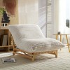 Armless Accent Lazy Sofa Chair with Corduroy Fabric, Single Lounge Chair with Backrest for Living Room, Comfortable Modern Lazy Sofa for Reading-Koiai - 2 of 4