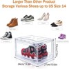6 PCS Shoe Organizer, Clear Plastic Stackable Shoe Organizer for Closet, Clear Plastic Stackable Shoe Box for Entryway Space Saving Collapsible Shoe - 2 of 4
