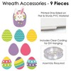 Big Dot of Happiness Hippity Hoppity - DIY Easter Bunny Party Front Door Decorations - Wreath Accessories - 9 Pieces - image 4 of 4