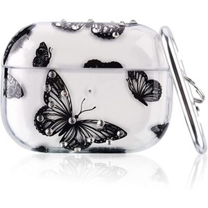 Worryfree Gadgets Case Compatible with Apple AirPods Pro Case Stylish TPU Cover Full Protective Pro Charging Case Skin Cover with Keychain - 1 of 4