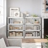 3 Tier Book Shelf, Farmhouse Tall Book Case with Storage, Wooden Display Bookshelves for Home Office, Living Room, Bed Room - 3 of 4