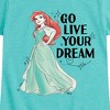 Girls' - Disney Princess - Ariel Go Live Your Dream Fitted Short Sleeve Graphic T-Shirt - 2 of 4