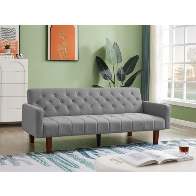 DOMETOUR Factory Tufted Back Sofa Mid-Century Convertible Sofa Bed for Living Room