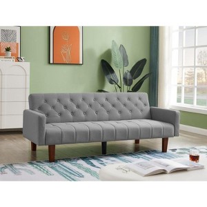 DOMETOUR Factory Tufted Back Sofa Mid-Century Convertible Sofa Bed for Living Room - 1 of 4