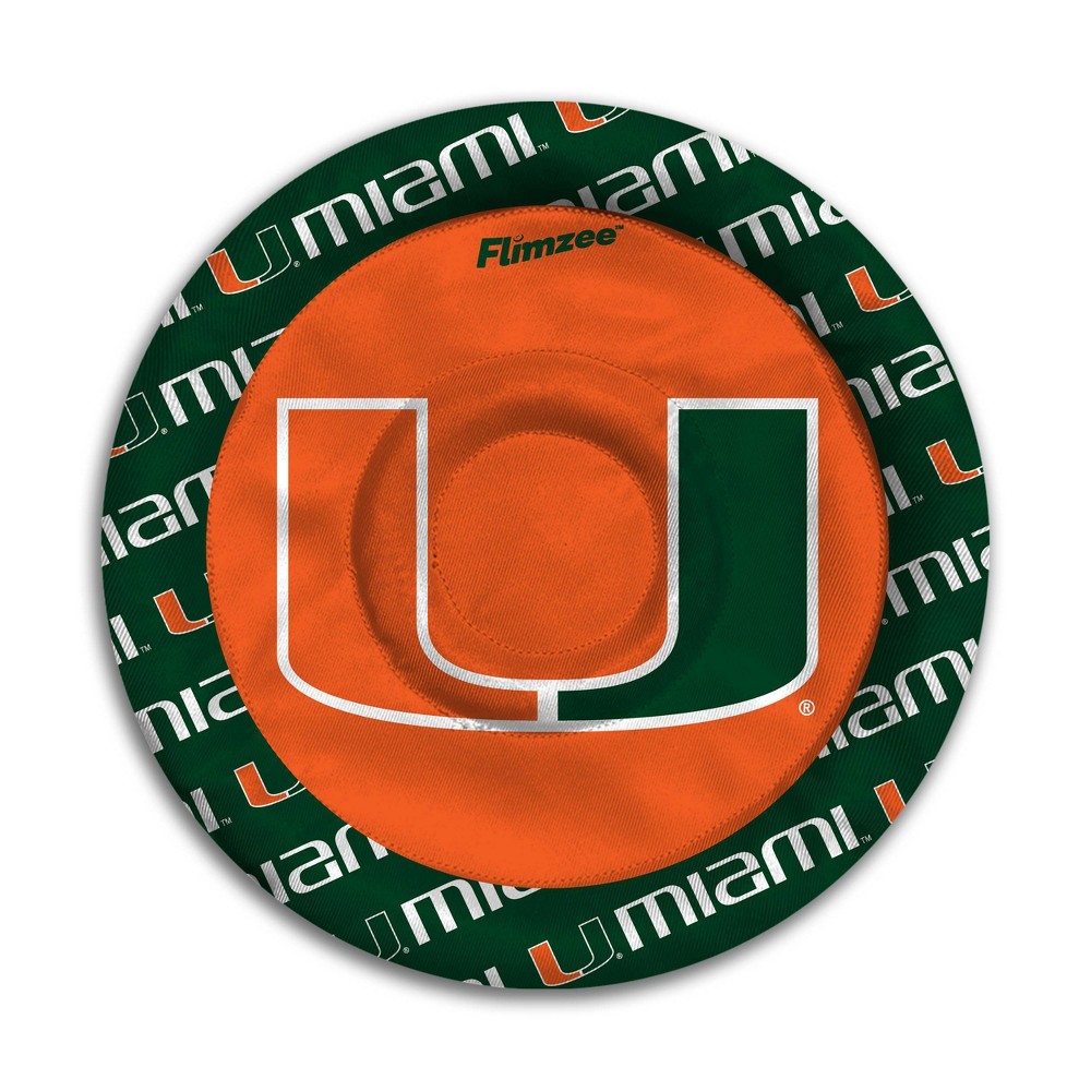 NCAA Miami Hurricanes Flimzee Flying Disc: Polyester, Ages 2+