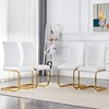 NicBex PU Dining Chairs Set of 2/4/6/8,High Resilience Dining Room Chairs with Arched Metal Gold Leg,Kitchen Chairs for Living Room,Meeting Room - 2 of 4