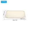 Attop Plastic Fast Food Serving Tray 3Pcs 9.8"x6.7" Reusable Rectangular Cafeteria Serving Platter - 2 of 4