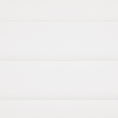 Executive High-Back Armless White Leather & Chrome Swivel Office Chair