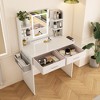VYNXARIA Vanity Dressing Table with 2 Large Drawers, Hair Dryer Stand & Storage Bag - Adjustable Lighting, Perfect Makeup Desk - 2 of 4