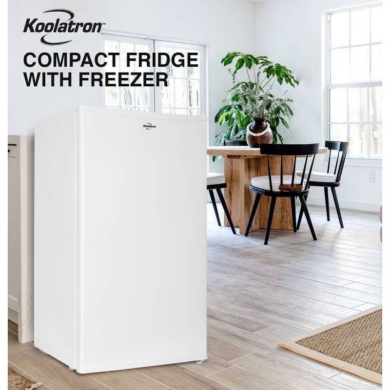 Koolatron Compact Fridge with Freezer, 3.2 Cu Ft, White, 2 of 8