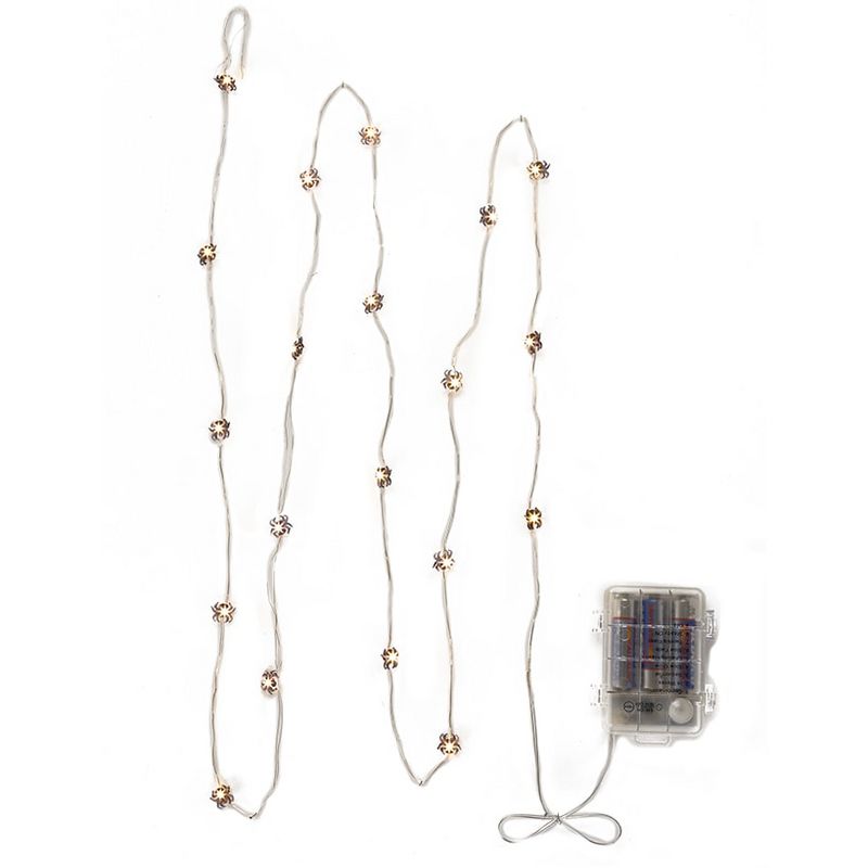 The Lakeside Collection Spider String Lights - Halloween Fairy Lights, 1 of 3
