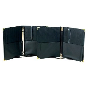 Marlo Plastics Premium Concert Choral Folder 9-1/4 x 12" with Elastic Stays, Pockets, Brass Corners, Pencil - Black - 1 of 1