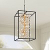 Possini Euro Design Carrine 20" Modern Pendant Chandelier Ceiling Light Fixture Dining Room Over Table Hanging 6-Light Black Gold Finish Crystal - 2 of 4