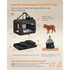 24-Inch Collapsible Dog Crate, Portable Pet Carrier with 3 Doors & Safety Zippers, Water-Resistant Soft Kennel for Small Medium Dogs - 3 of 4