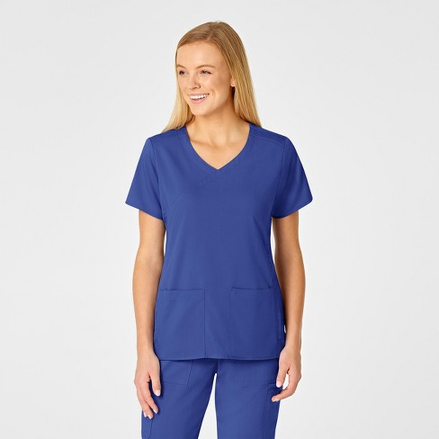 Wink Pro Women's 4 Pocket Wrap Scrub Top, L Regular : Target