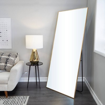 Metal Floor Mirror with Stand - CosmoLiving by Cosmopolitan