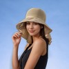 Anna-Kaci Womens Mesh Panel Wide Brim Sun Hat with Back Flap UV Protection and Tie Detail for Outdoor Activities - 3 of 4
