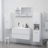 CLIHOME Mirror Engineered Wood, Acrylic Medium Bathroom Mirror Cabinet with 3 Shelves - 3 of 4