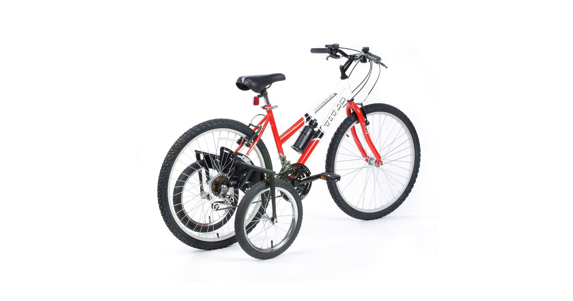 Titan Bikes Heavy-Duty Stabilizer Wheels for Adult Bicycles, Original Training Aid for Full Size Bikes with a 24" to 27" Inch Wheel, Black