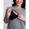 Women's Crewneck Long Sleeve Draped Nursing Tee | Motherhood Maternity - 4 of 4