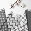 Bacati - MixNMatch Gray Chevron Dots 3 pc Toddler Sheet Set - 2 of 4